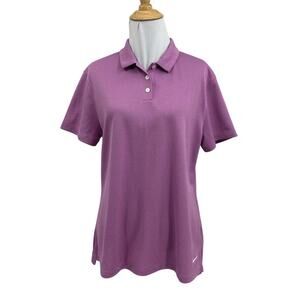 Nike Polo Shirt Womens L Large Crocus Dri Fit Victory Golf Standard Fit Collar